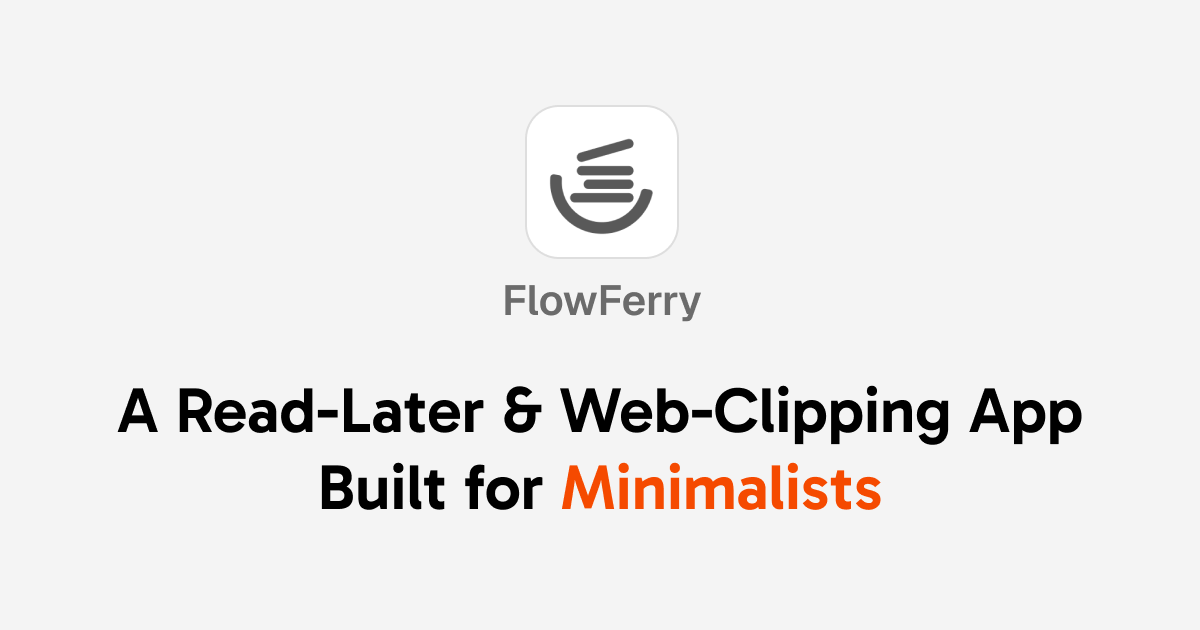 FlowFerry · Quiet reader